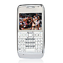 Quadri-bande double caméra wifi métal tv fonction clavier qwerty couvrir d'argent à écran plat et blanc et gris (carte 2GB TF) (szrw630)