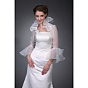 lange mouwen organza bruids-jack / bruiloft wrap