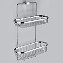accessoires de salle de bain étagère en verre double (0605-0314)