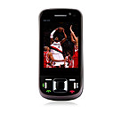 N88 Dual Card Dual Camera Quad Band Flashing Lamp TV Ultra Thin Mini Slide Cell Phone Black (2GB TF Card) (SZ00720178)