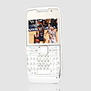 E71i Style JAVA Quad Band Dual Card Bluetooth Dual Camera Ultra Thin FM TV QWERTY Keypad Cell Phone White (2GB TF Card)