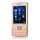 N95+ Quad Band Dual Card Ultra Thin Metal Cover JAVA Flat Touch Screen Bar Cell Phone Gold (2GB TF Card)