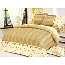 4-pc bande colorée couette en taille réelle la couverture par ensembles - Livraison gratuite (0586-6940118564305)