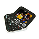 n7705 quad doble tarjeta tv banda función de teclado QWERTY giratorio del teléfono celular negro (tarjeta de 2GB TF) (sz00720235)