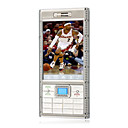 h2 tarjeta Dual Dual de doble banda de espera teléfono celular con Bluetooth antorcha gris (tarjeta de 2GB TF) (sz05450305)