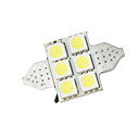 T10 dual-tip 31mm leeslamp t10sv - 5050 - 6W