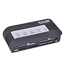56-in-1 USB 2.0 lettore di schede SDHC sd/mmc/rs-mmc/xd/ms/m2/tf con cavo usb (nero)