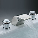 Two Handles Widespread Waterfall Bathroom Sink Faucet or Bathtub Faucet - Free Shipping (0698 -M-6016)