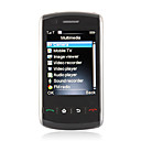 950v mini quad band dual card flash java tv a schermo piatto, doppia fotocamera del telefono cellulare touch nero (2GB TF card) (sz05440320)