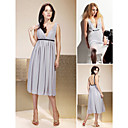 Blake Lively Empire V-neck Tea-length Chiffon Cocktail/ Homecoming/ Gossip Girl Fashion Dress (FSD0278)