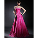 A-line Strapless Floor-length Satin Organza Prom/ Evening Dress (HSX231)