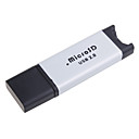 Aluminum USB Micro SD/TF Card Reader (Silver)
