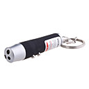 3-en-1 laser rouge + blanc + lumière UV lumière conduit lampe de poche porte-clés (3 * LR44 couleurs assorties)