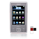 X2 Dual Card Quad Band Bluetooth 3.0 Inch Flat Touch Screen Cell Phone (2GB TF Card and Leather Case)