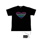 som e música activado el visualizador dançarino vu espectro t-shirt (4 * AAA)