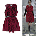 RUNWAY Sleeveless Frills Embellished Women's Dresses(1802BA3061-0741)