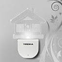 led 's nachts licht in mini huis vorm - warm wit