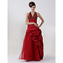 A-Line Halter Floor-length Taffeta Prom/ Evening/ Homecoming Dress (HSX243)