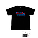 som e música activado el visualizador de espectro-vu dançarina t-shirt (4 * AAA)