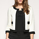 klassiek zwart-wit korte wol blazer dames blazer (0101ba003-0677)