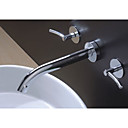 twee handvaten chroom wall-mount wastafel kraan (koud en warm switch) (0743-jj-09904)