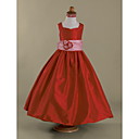 A-line Floor-length Taffeta Flower Girl Dress