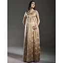 Sheath/ Column Empire Scoop Floor-length Satin Maternity Wedding Dress
