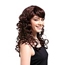 Capless Long High Quality Synthetic Natural Look Brown Curly Hair Wig