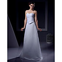 A-line Sweetheart Floor-length Satin Wedding Dress