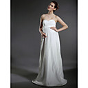 Empire Sweetheart Sweep/Brush Train Woven Satin Maternity WeddingDress