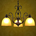 Fields and Garden Black 3-light Linear Chandelier(0810-2204-3)