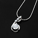 Platinum-Like CZ Cubic Zirconia Necklace (0292-00122-25)