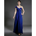 Sheath/ Column One Shoulder Floor-length Chiffon Matte Satin Mother of the Bride Dress