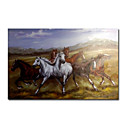 abstracta hecha a mano caballos pintura de animales (0250-CH-02)