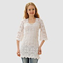 100%Handmade Crochet V Neckline Women's Sweater Dresses (1003BC006-0744)