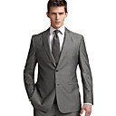 Single-Breasted 2 Button Side-vented Peak Lapel Wool Groom Wear/ Tuxedo/ Men's Suit Jacket and Pants(PMBZXZ0012)