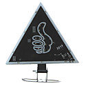 Thumb's Up Triangle LED Color Warning Sign Light YS-2026