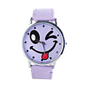 Cute  Purple Leather Band Wrist Watch