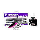 3CH RC Helicopter Metal Alloy Body Airplane Radio Remote Control Helicopters Indoor Toy(Purple)(YX02654P)