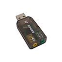 External 5.1 USB 3D Audio Sound Card Adapter for Desktop Notebook - Portable Convenience Design - Brown (SMQ4605)