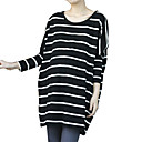 Cotton / Stripes Bat Sleeves Round Neckline Maternity Dress / Maternity Wear (FF-1801BE305-0736)