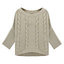 Bat Sleeves Twisted Pattern Irregular Hem Sweater/Inspired by FASHION IDOL Style / Women's Sweaters (FF-1001BE001-0751)