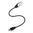 Flexible Neck USB Powered 3-LED Bright White Light for Laptop (Black)