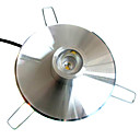 3W LED Power Recessed Lamp Aluminum Finish - Silver White