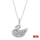 Swan Shaped Crystal USB2.0 Flash Drive Necklace (16GB)