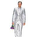 1 Button Non-vented Pak Lapel Serge Groom Wear/ Tuxedo/ Men's Suit Jacket and Pants (PMSSXZ0023)