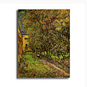 Stretched Canvas Handmade The Garden of Saint-paul Hospital Painting by Vincent Van Gogh  0192-YCF103216