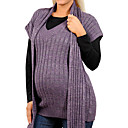 Removable Scarf Deep V Neckline Short Sleeves Maternity Sweater / Maternity Wear (FF-1001BF002-0751)