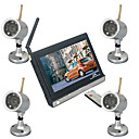 2.4ghz sans fil kit outil de sécurité des systèmes, 7-inch TFT LCD couleur numérique, 2,4 GHz de surveillance sans fil récepteur audio-visuel (sfa1013