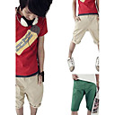 New Arrival Men's Short Straight Leg Relaxed Fashion Red Green Yellow Cotton Pant (0531-5.31-21)